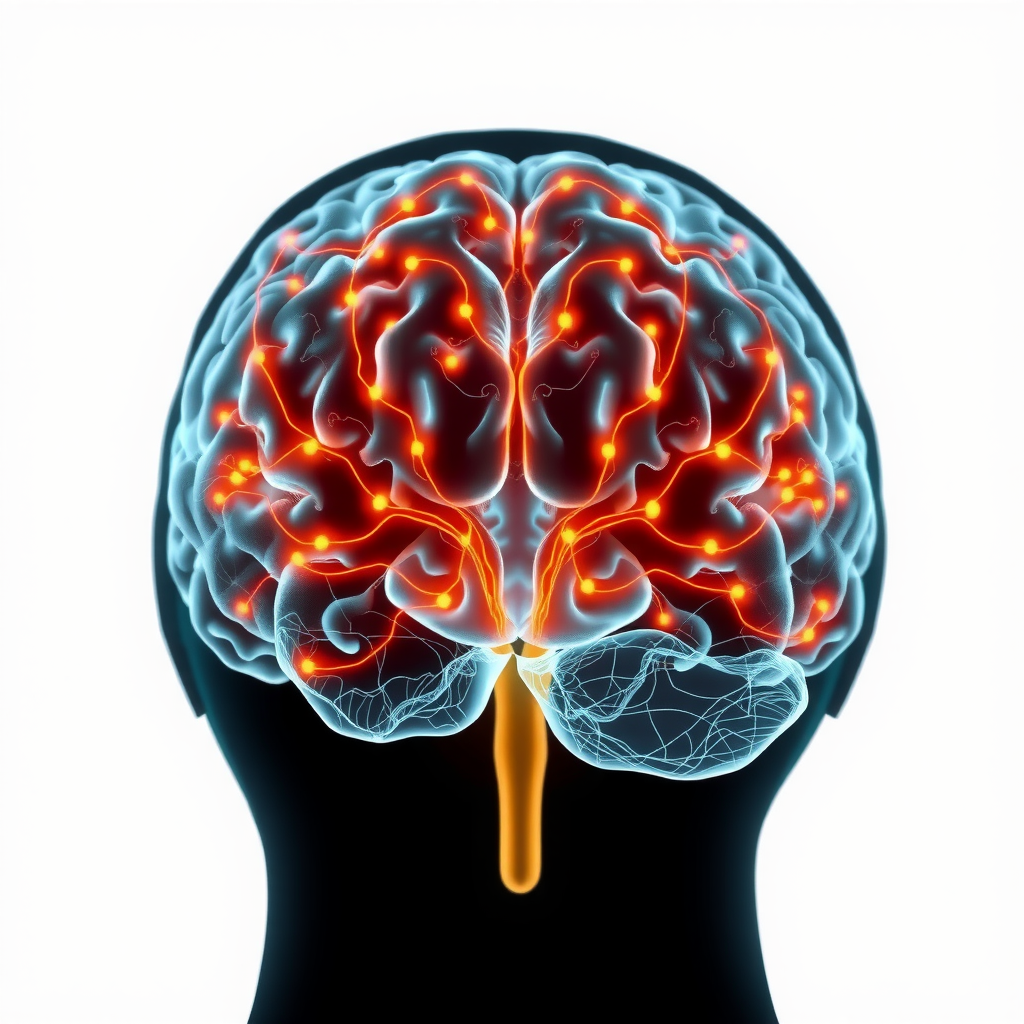 Brain scan imagery showing the positive effects of meditation on neural pathways